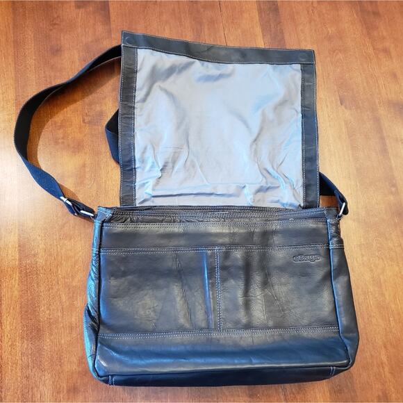 eBags vintage leather computer bag black - Picture 13 of 15
